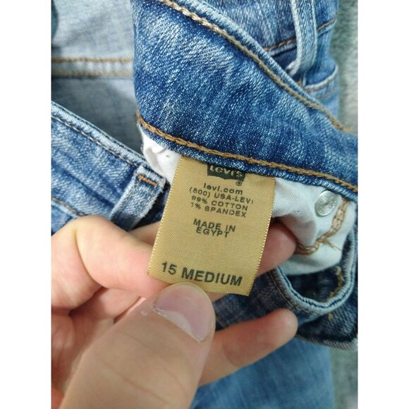 Levis 524 Jeans Womens 15 Blue Denim Too Superlow Bootcut Cowgirl Western Boho - Picture 8 of 9